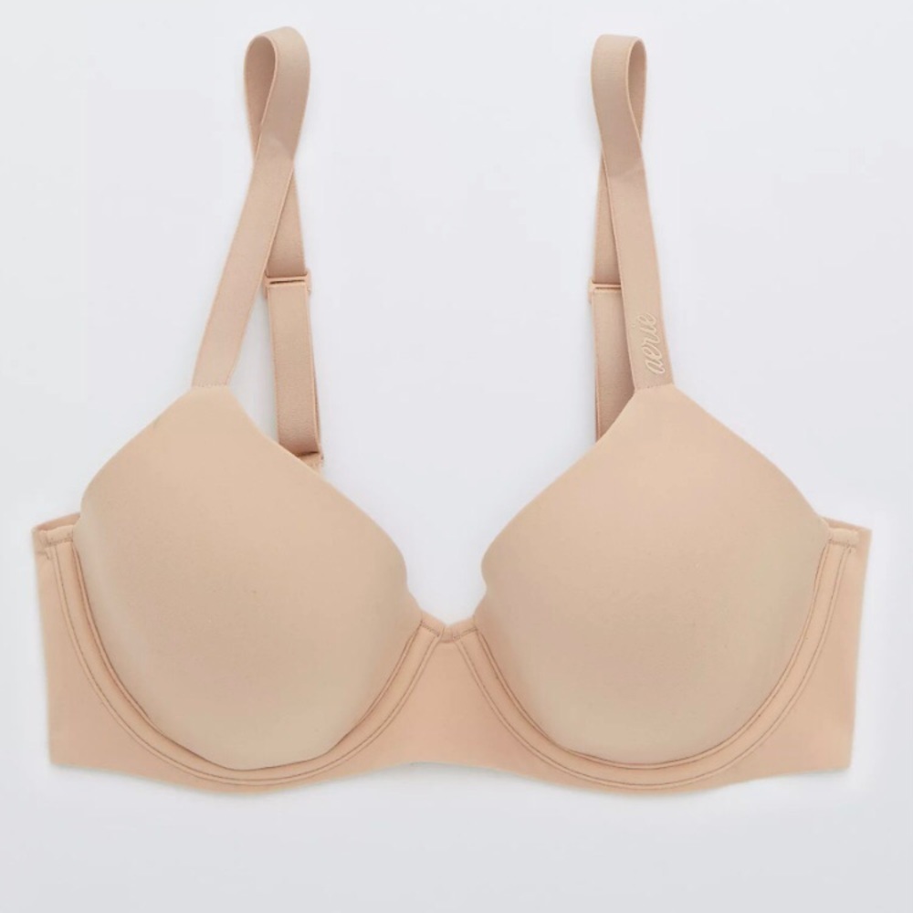 Aerie Smoothez Full Coverage Lightly Lined Bra in Tan NWT